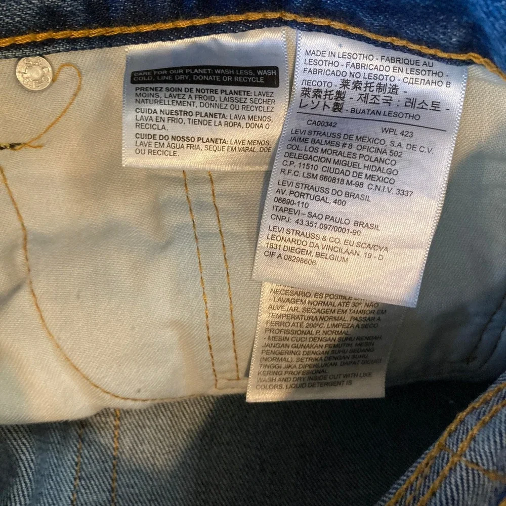 Levis 505 Jeans Mens 35x32 (Fit 33x31) Relaxed Fit Straight Leg Medium Wash Blue